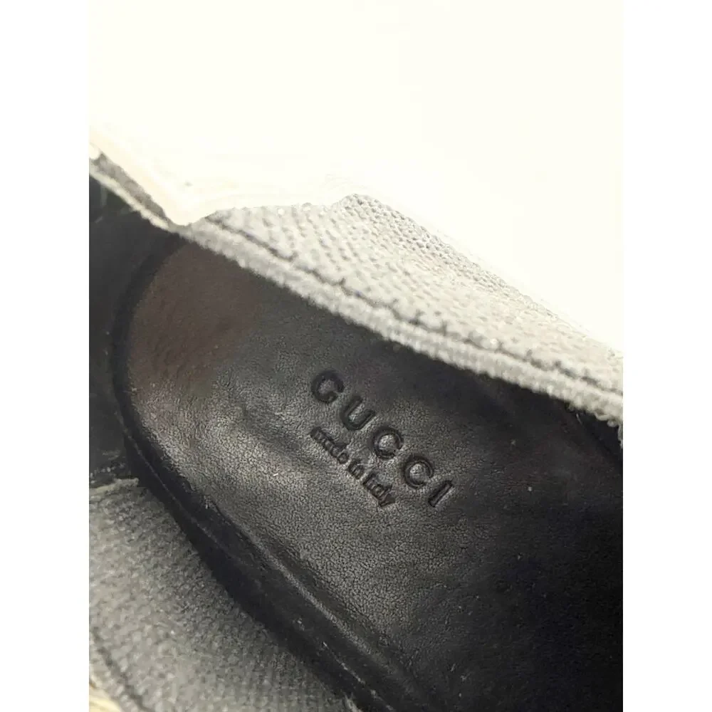 Gucci White Leather Gold Buckle Strap Ankle Booties Boots Size 38 EU 8 Low Heel